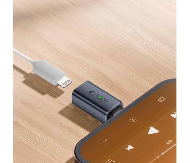 Tech-Protect ULTRABOOST AUDIO ADAPTER TYPE-C TO LIGHTNING GREY - 1600753 - zdjęcie 3
